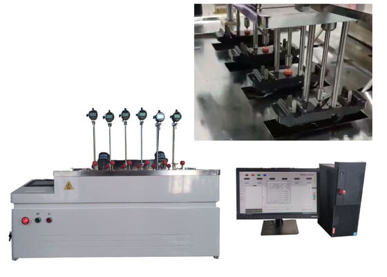 ASTM D648 স্ট্যান্ডার্ড অনুযায়ী প্লাস্টিক হিট ডিফ্লেকশন এবং ভিক্যাট সফটেনিং পয়েন্ট টেস্টিং এর জন্য HDT VICAT টেস্টিং মেশিন